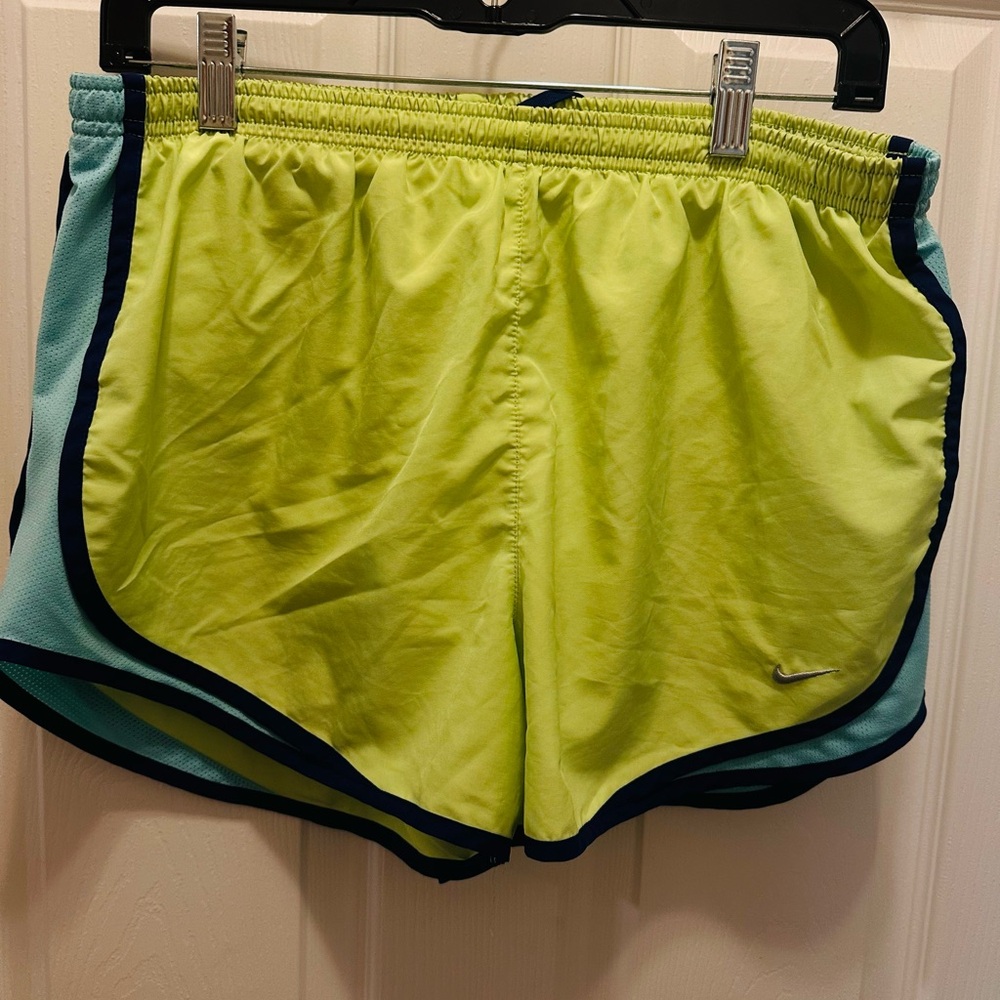 Nike running short size large fluorescent yellow